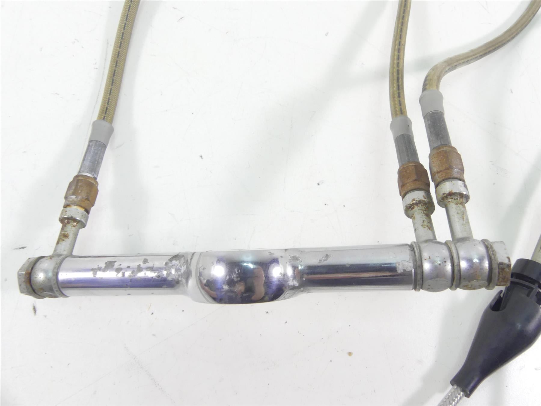 2002 Harley Touring FLHRCI Road King Apehanger 14" Cable & Brake Line set {{ shop.shopifyCountryName }} - Mototech271