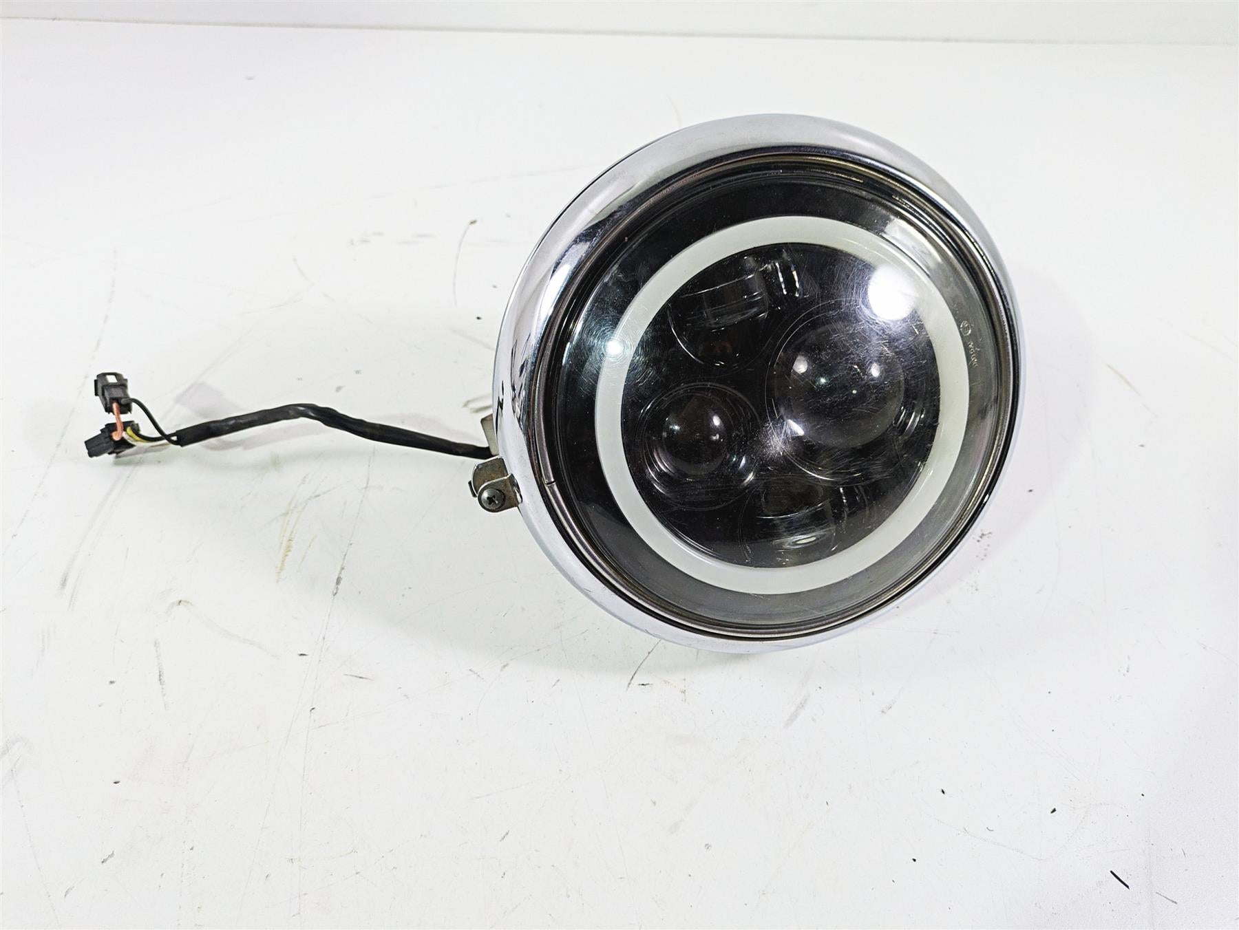 2004 Harley FLSTCI Softail Heritage Headlight & Led Halo Bulb Lens 67903-00 {{ shop.shopifyCountryName }} - Mototech271