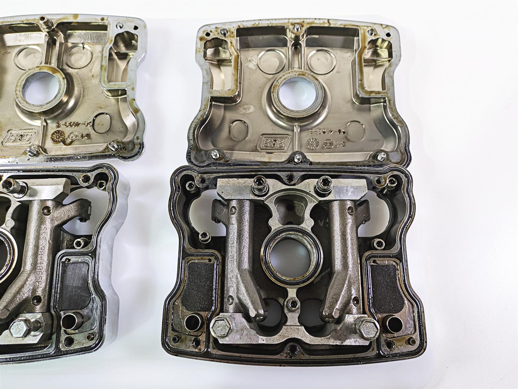 2004 Big Dog Chopper S&S Chrome Rocker Box Cylinderhead Cover Set 90-4093-S {{ shop.shopifyCountryName }} - Mototech271