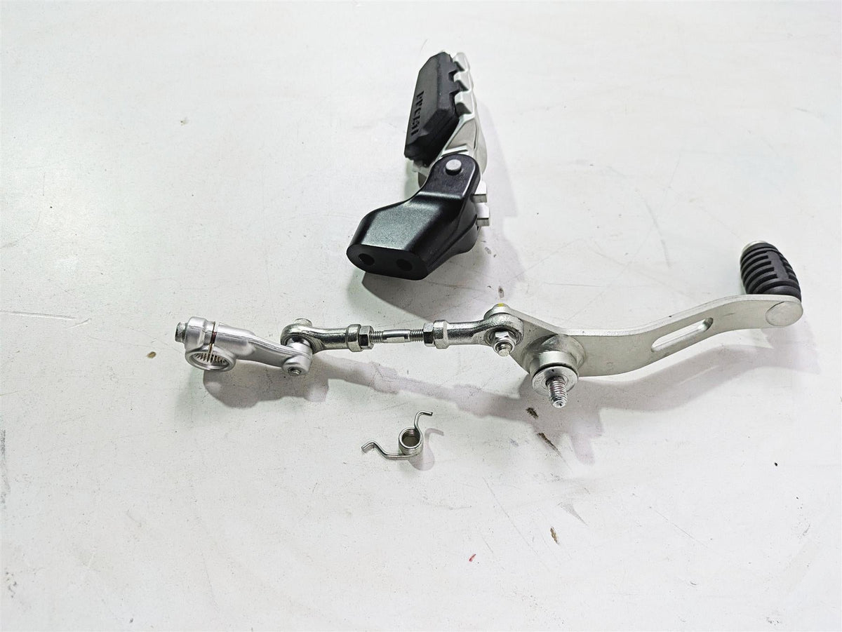 2022 Ducati Scrambler Desert Sled Left Front Foot Peg Mount & Shifter 82433661A {{ shop.shopifyCountryName }} - Mototech271