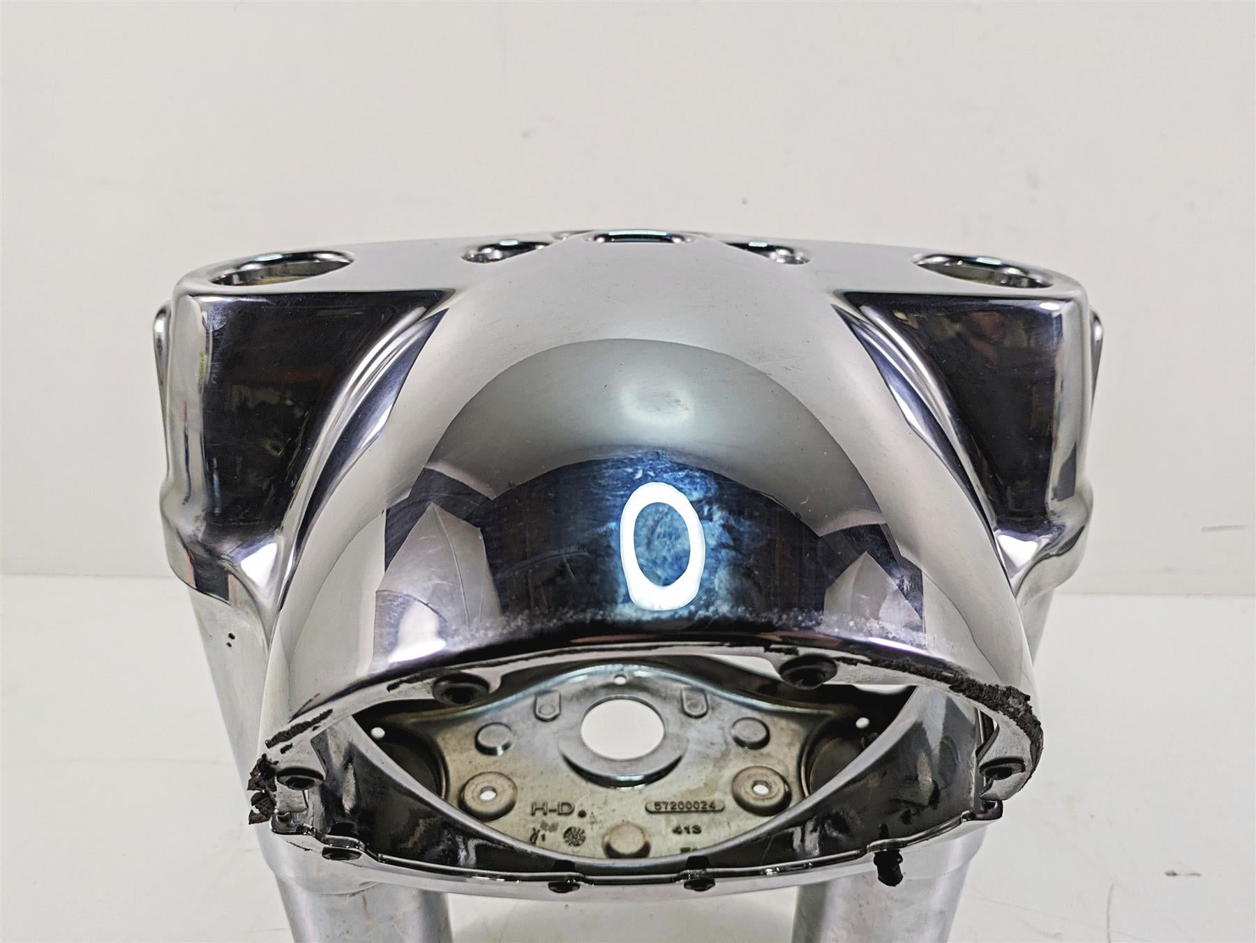2012 Harley FLD Dyna Switchback Chrome Headlight Head Light Nacelle Set 61400078 {{ shop.shopifyCountryName }} - Mototech271