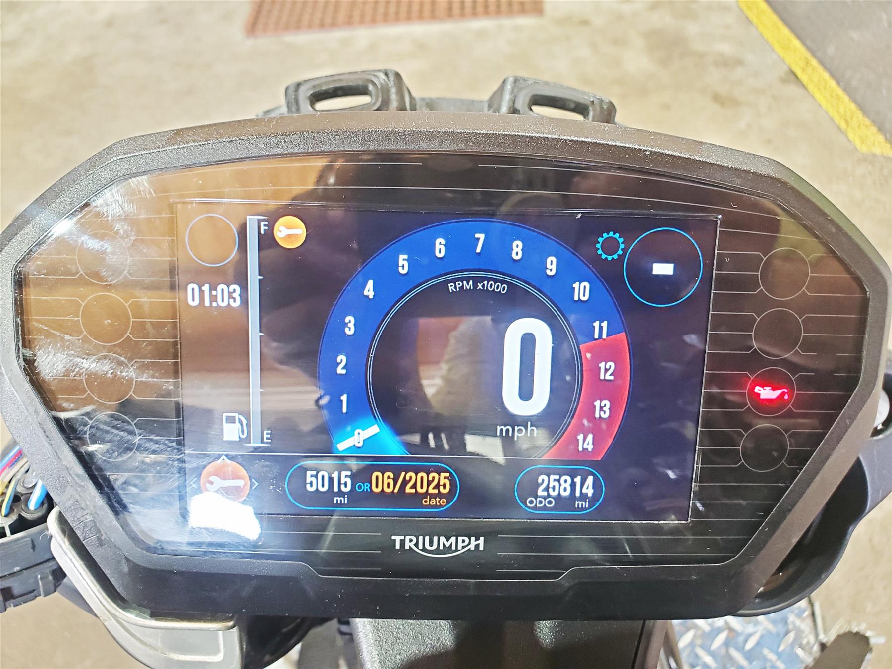 2019 Triumph Speed Triple RS 1050 Speedometer Dash Instrument 25K Tft T2508462 {{ shop.shopifyCountryName }} - Mototech271