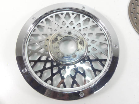 2004 Harley FXDWGI Dyna Wide Glide American Wire Chrome Pulley Brake Rotor Set {{ shop.shopifyCountryName }} - Mototech271