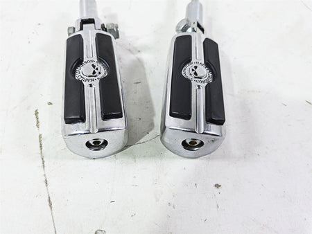 2004 Harley Softail FLSTF Fat Boy Rear Willie G Skull Footpeg Set -Read 50370-04 {{ shop.shopifyCountryName }} - Mototech271