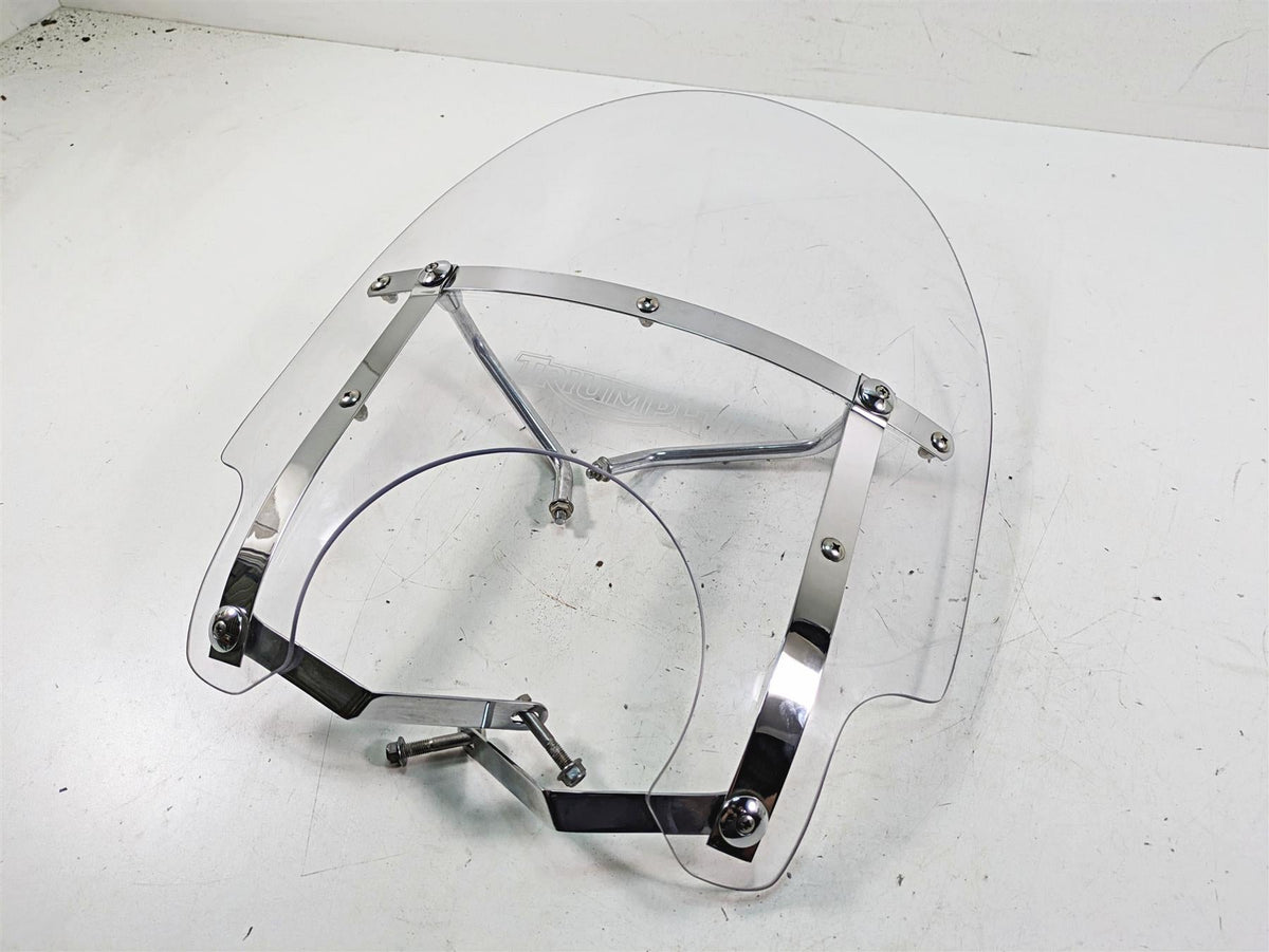 2011 Triumph America Roadster Screen Wind Shield Windshield + Mounts A9748030 {{ shop.shopifyCountryName }} - Mototech271