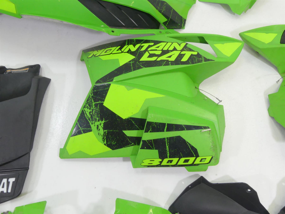 2017 Arctic Mountain Cat M8000 153 Green Plastics Fairing Cover Cowl Set {{ shop.shopifyCountryName }} - Mototech271