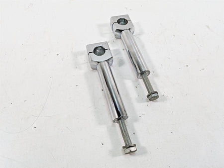 1999 Harley Dyna FXDL Low Rider 6" Chrome Handlebar Riser Holder Clamps {{ shop.shopifyCountryName }} - Mototech271