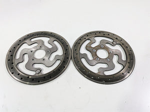 2010 Harley Touring FLHX Street Glide Front Brake Disc Rotor Set 41809-08A