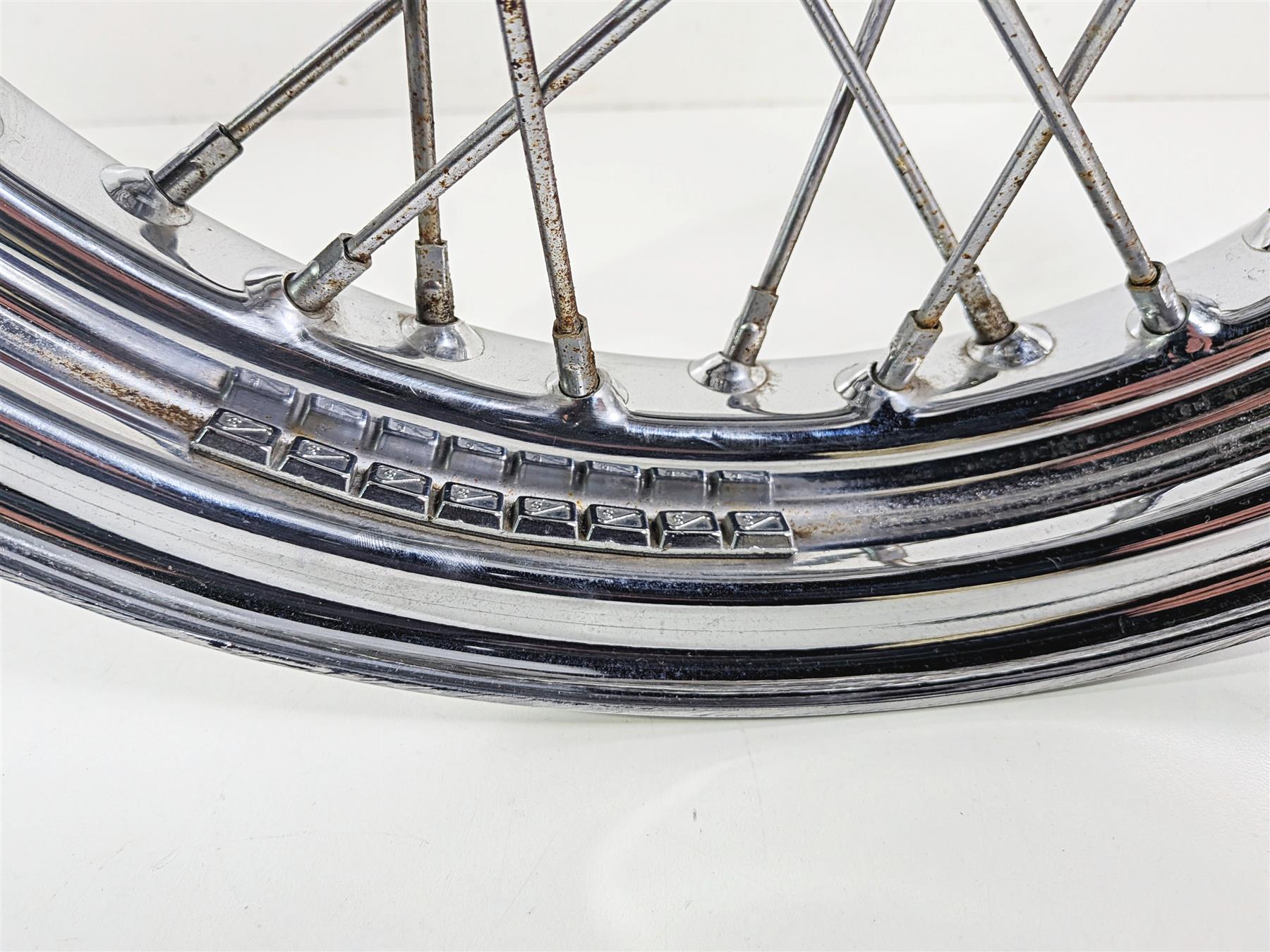 2000 Harley Touring FLHRCI Road King 16x3 Front Wheel Spoke Rim -Runout 40960-00 {{ shop.shopifyCountryName }} - Mototech271