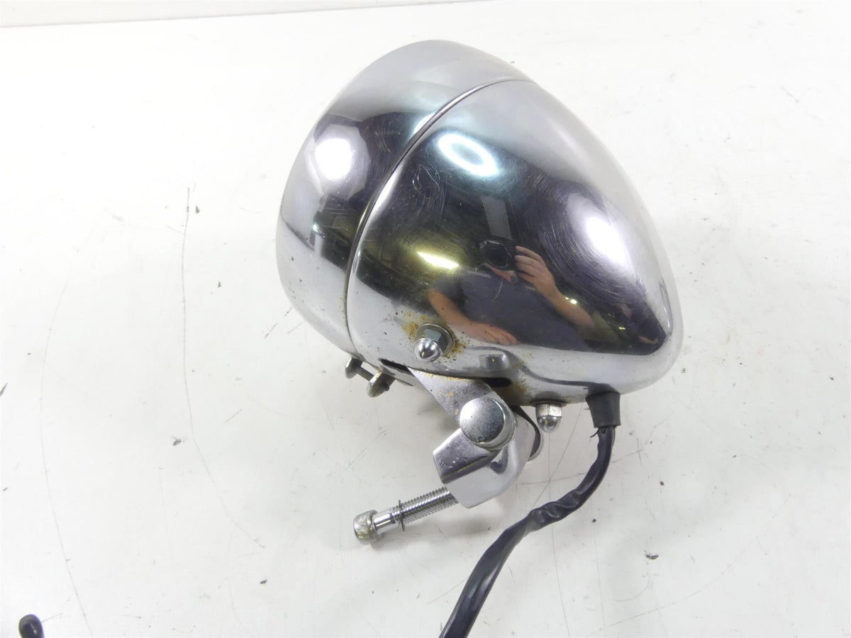 2002 Harley Softail FXSTDI Deuce Headlight Head Light Lamp & Bracket 68258-00B {{ shop.shopifyCountryName }} - Mototech271