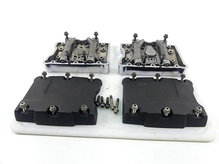 2017 Harley Dyna FXDB Street Bob Black Rocker Box Valve Cover Set 17571-99 {{ shop.shopifyCountryName }} - Mototech271