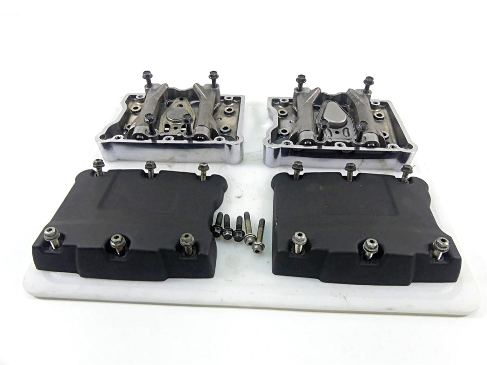2017 Harley Dyna FXDB Street Bob Black Rocker Box Valve Cover Set 17571-99 {{ shop.shopifyCountryName }} - Mototech271