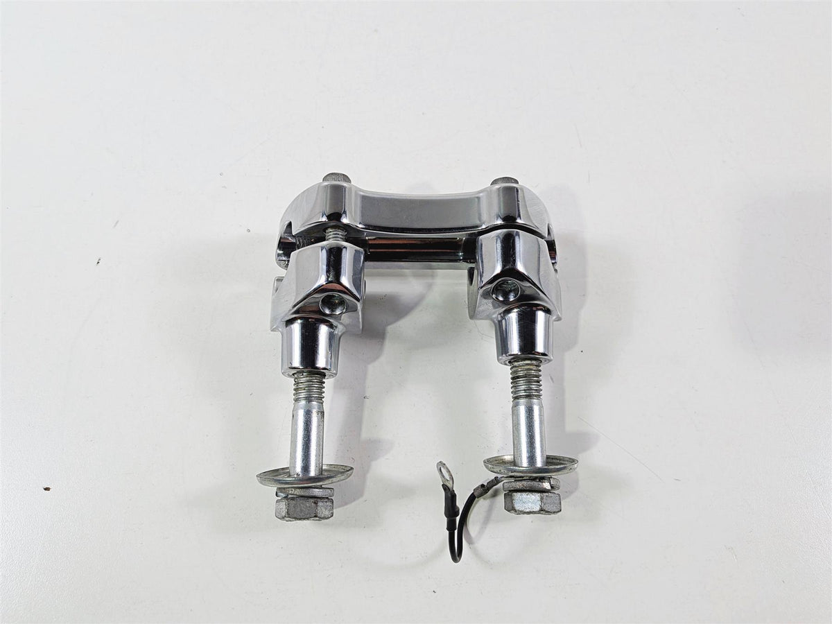 2011 Harley FXDF Dyna Fat Bob Chrome Milwaukee Handlebar Riser Clamps 55900025 {{ shop.shopifyCountryName }} - Mototech271
