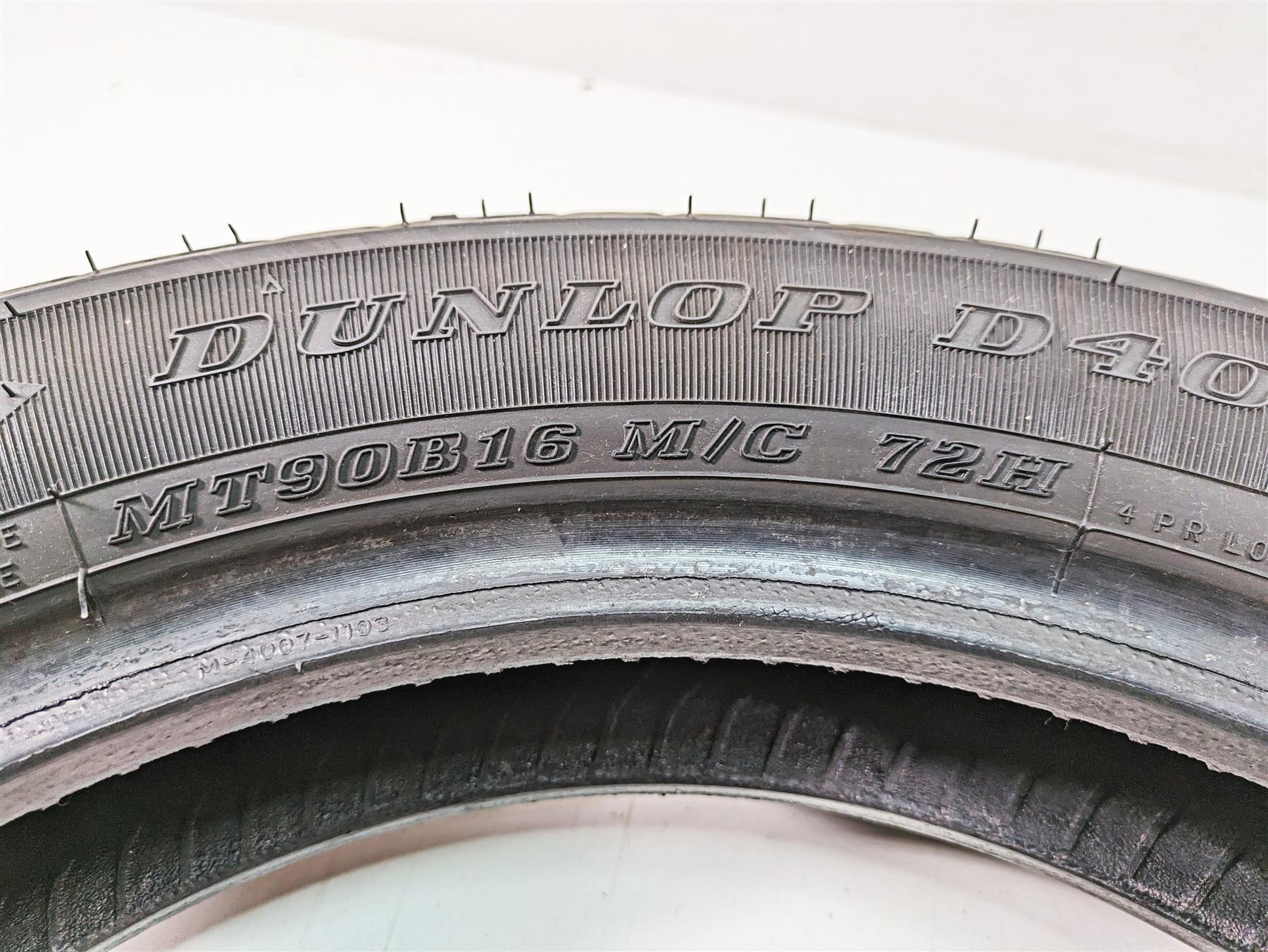 Used Front Harley Tire Dunlop D402 F MT90B16 90R16 DOT1821 45006403 {{ shop.shopifyCountryName }} - Mototech271