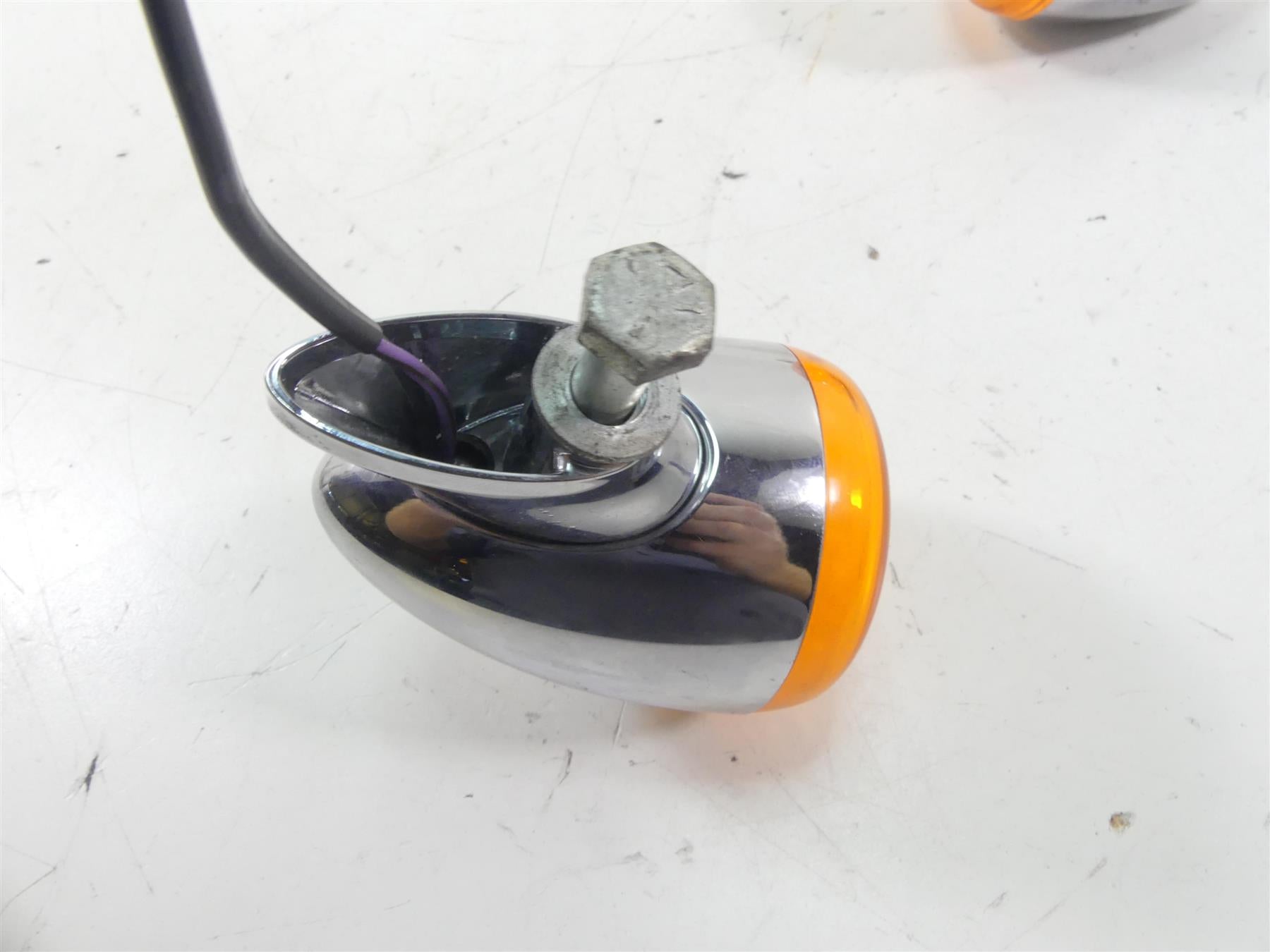 2009 Harley FXDF Dyna Fat Bob Rear Chrome Blinker Turn Signal Set 68977-00 {{ shop.shopifyCountryName }} - Mototech271