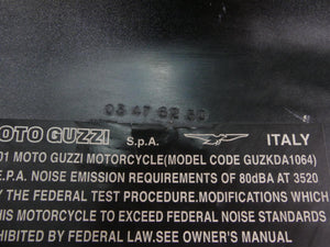 2001 Moto Guzzi California Sp 1100  Right Side Cover Fairing Cowl GU03476230 | Mototech271