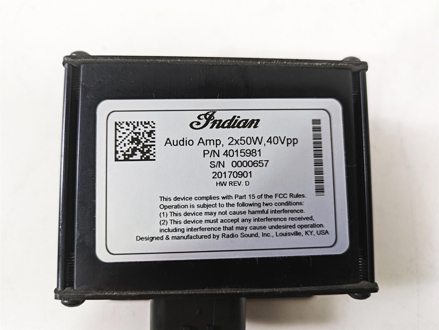2018 Indian Chieftain Dark Horse Saddlebag Amp Amplifier Audio Module 4015981 {{ shop.shopifyCountryName }} - Mototech271