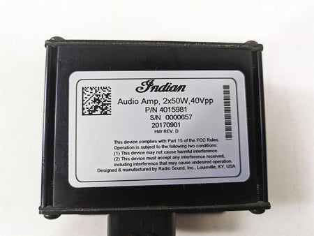 2018 Indian Chieftain Dark Horse Saddlebag Amp Amplifier Audio Module 4015981 {{ shop.shopifyCountryName }} - Mototech271