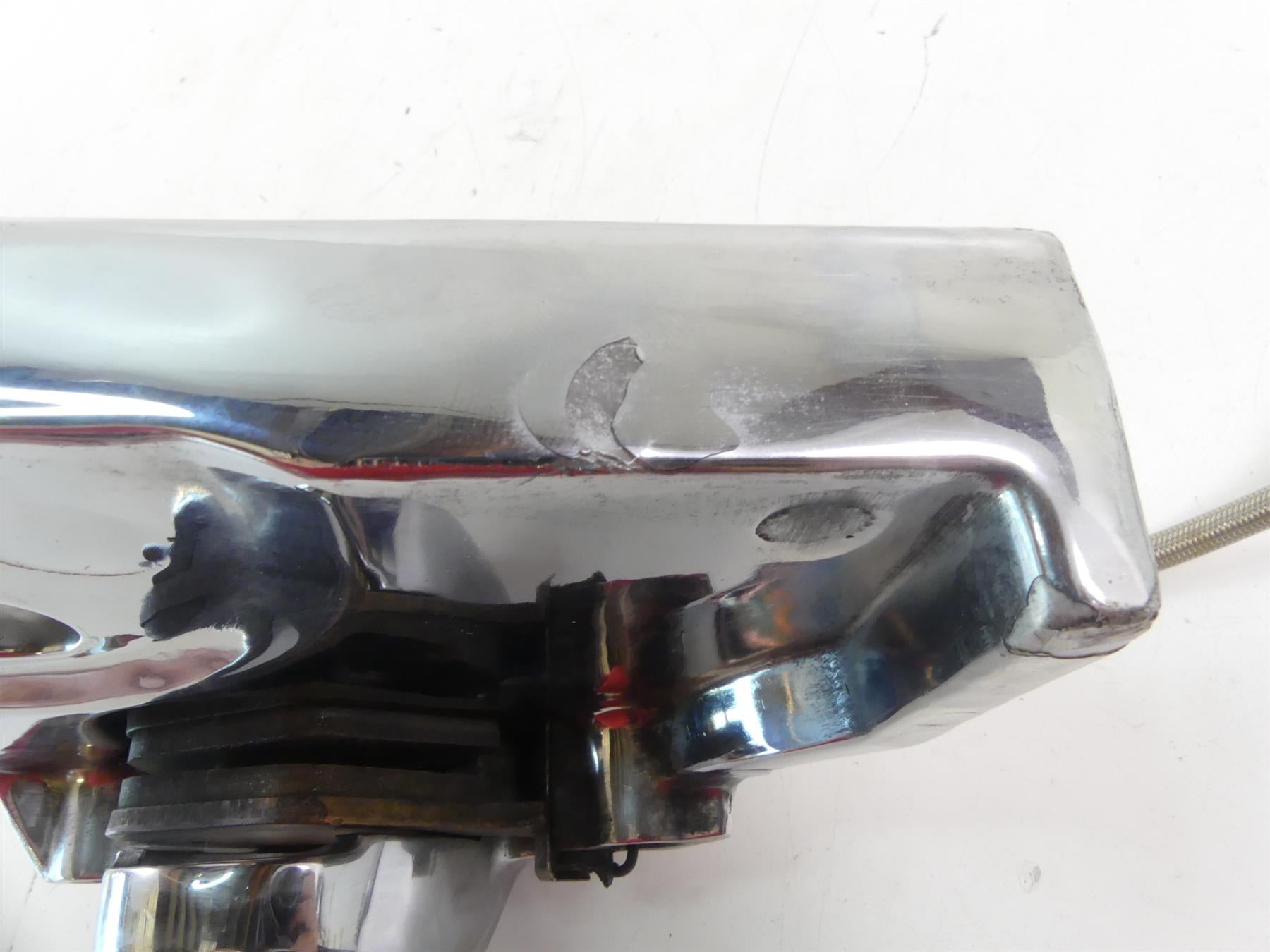 1997 Harley Dyna FXDS Super Glide Conv Rear Chrome Brake Caliper + Line 44050-87 {{ shop.shopifyCountryName }} - Mototech271