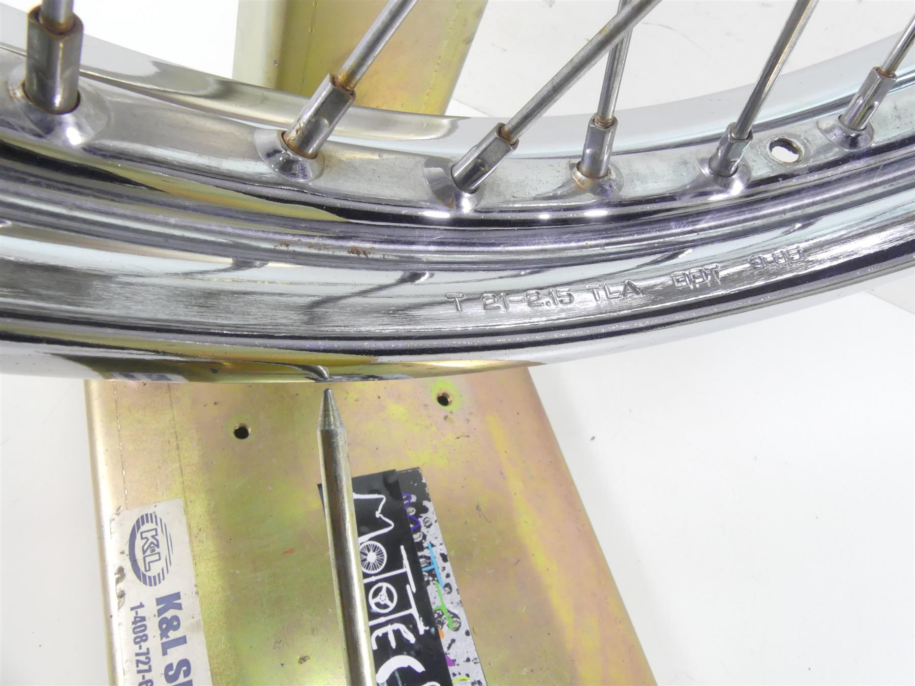 2006 Harley Sportster XL1200 Custom Front Wheel Rim 21x2.15 - Read 43557-05A {{ shop.shopifyCountryName }} - Mototech271