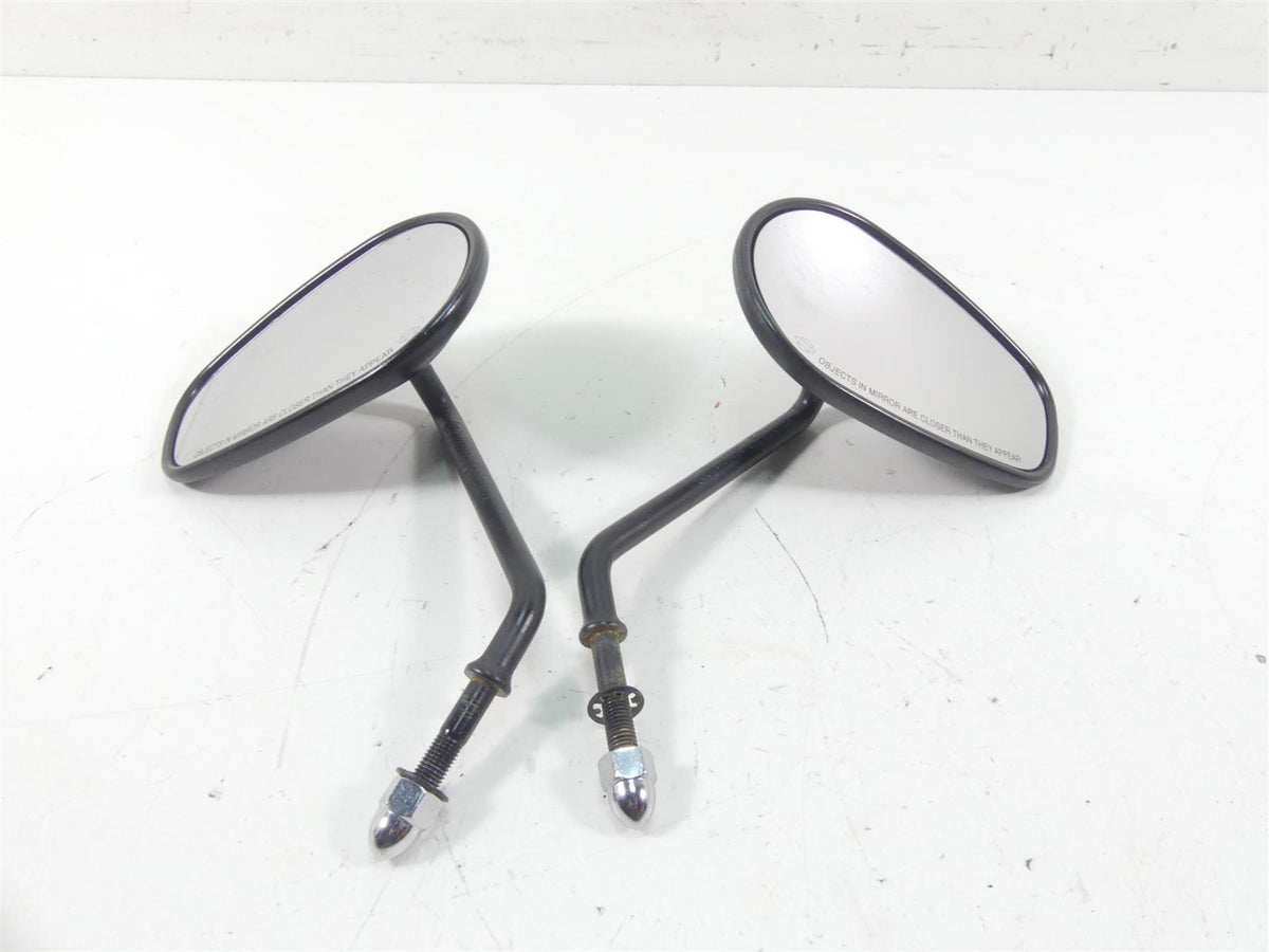 2010 Harley FXDWG Dyna Wide Glide Black Rear View Mirror Set 91909-03B 91910-03B {{ shop.shopifyCountryName }} - Mototech271