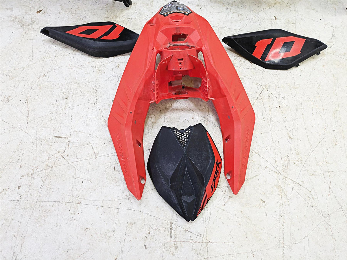 2022 SeaDoo Spark 900 Trixx Black & Red Deck Cover Fairing Set 291005484 {{ shop.shopifyCountryName }} - Mototech271