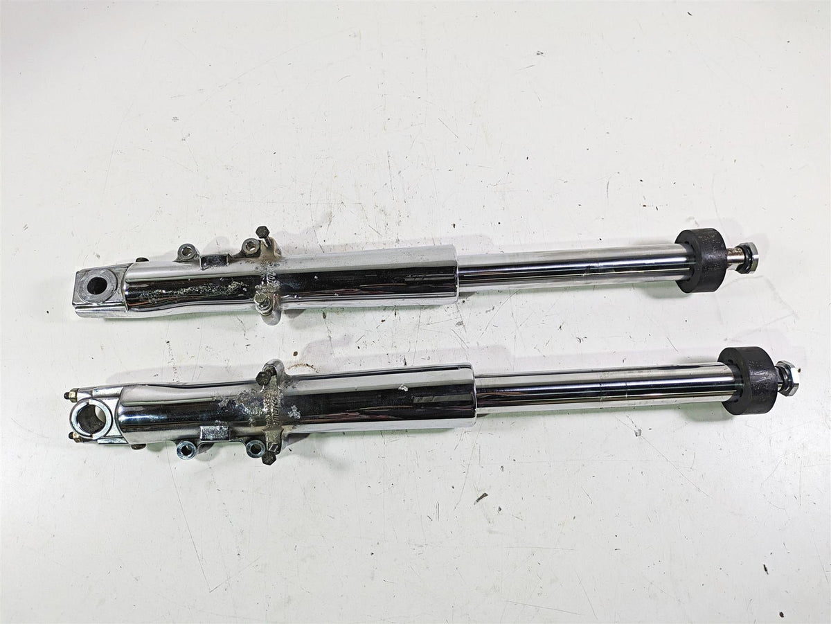 2003 Harley Touring FLHTCUI 100TH E-Glide Chrome Front Fork Set 41mm 46495-02A {{ shop.shopifyCountryName }} - Mototech271