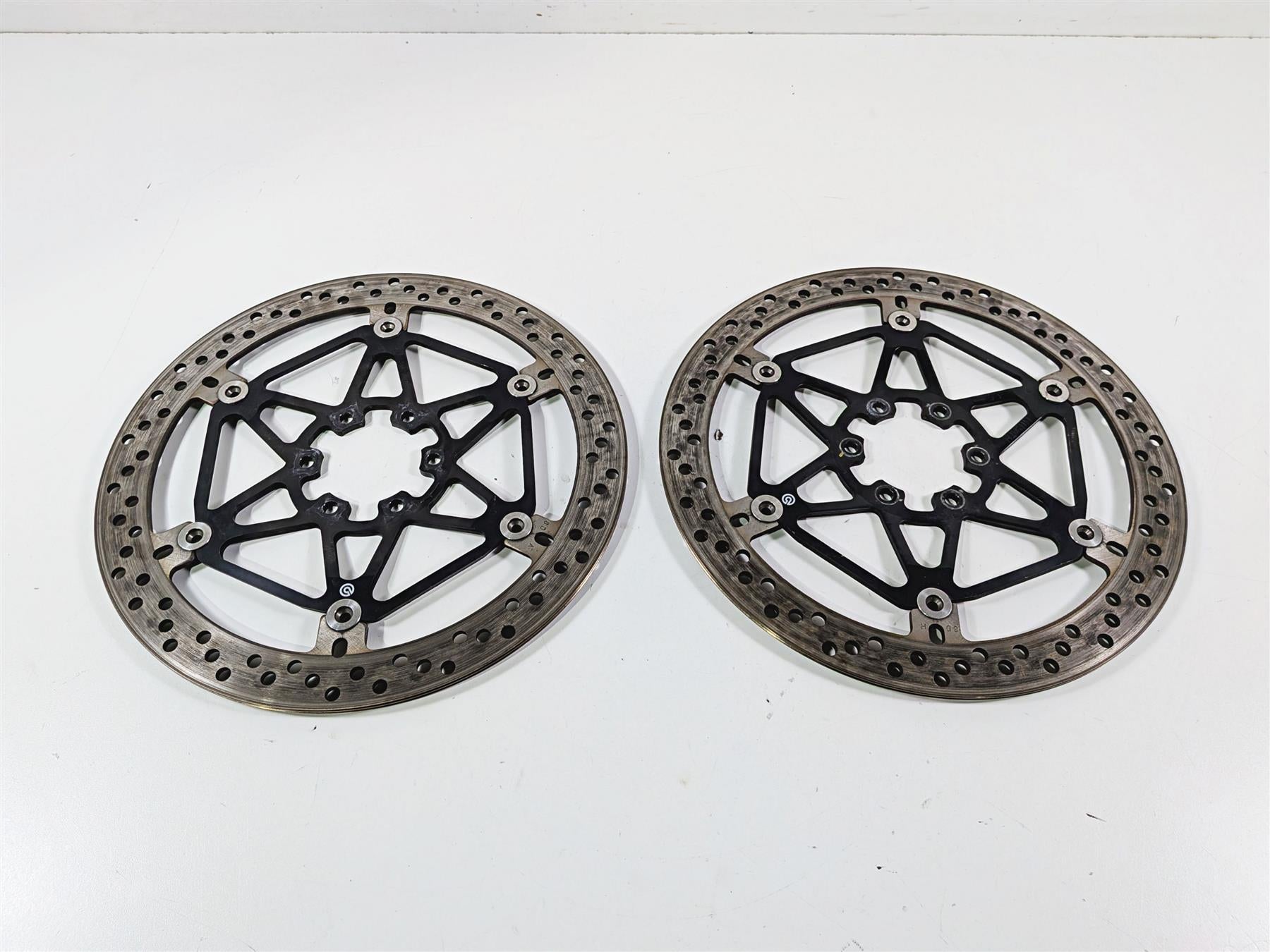 2018 Aprilia RSV4 RR Brembo Front Brake Disc Rotor Set 330mm 2B001135 2B001136