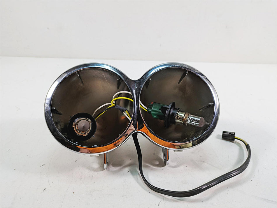 2009 Harley Dyna FXDFSE CVO Fat Bob Headlight Head Light Housing +Bulbs 69798-08 {{ shop.shopifyCountryName }} - Mototech271