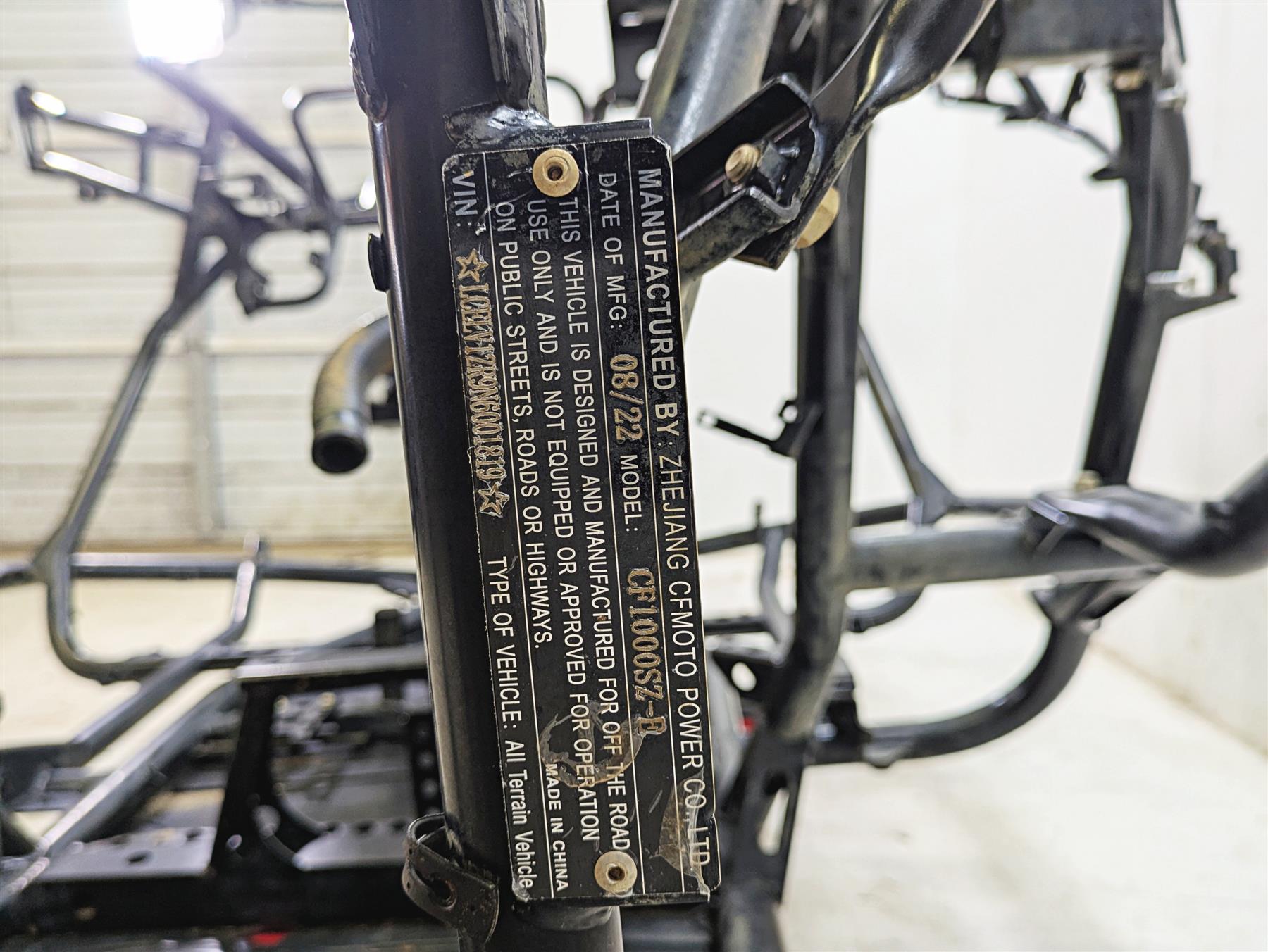 2022 CFMoto Zforce 950 Sport Straight Main Frame Chassis - BOS 5BYA-031000-0B000 {{ shop.shopifyCountryName }} - Mototech271