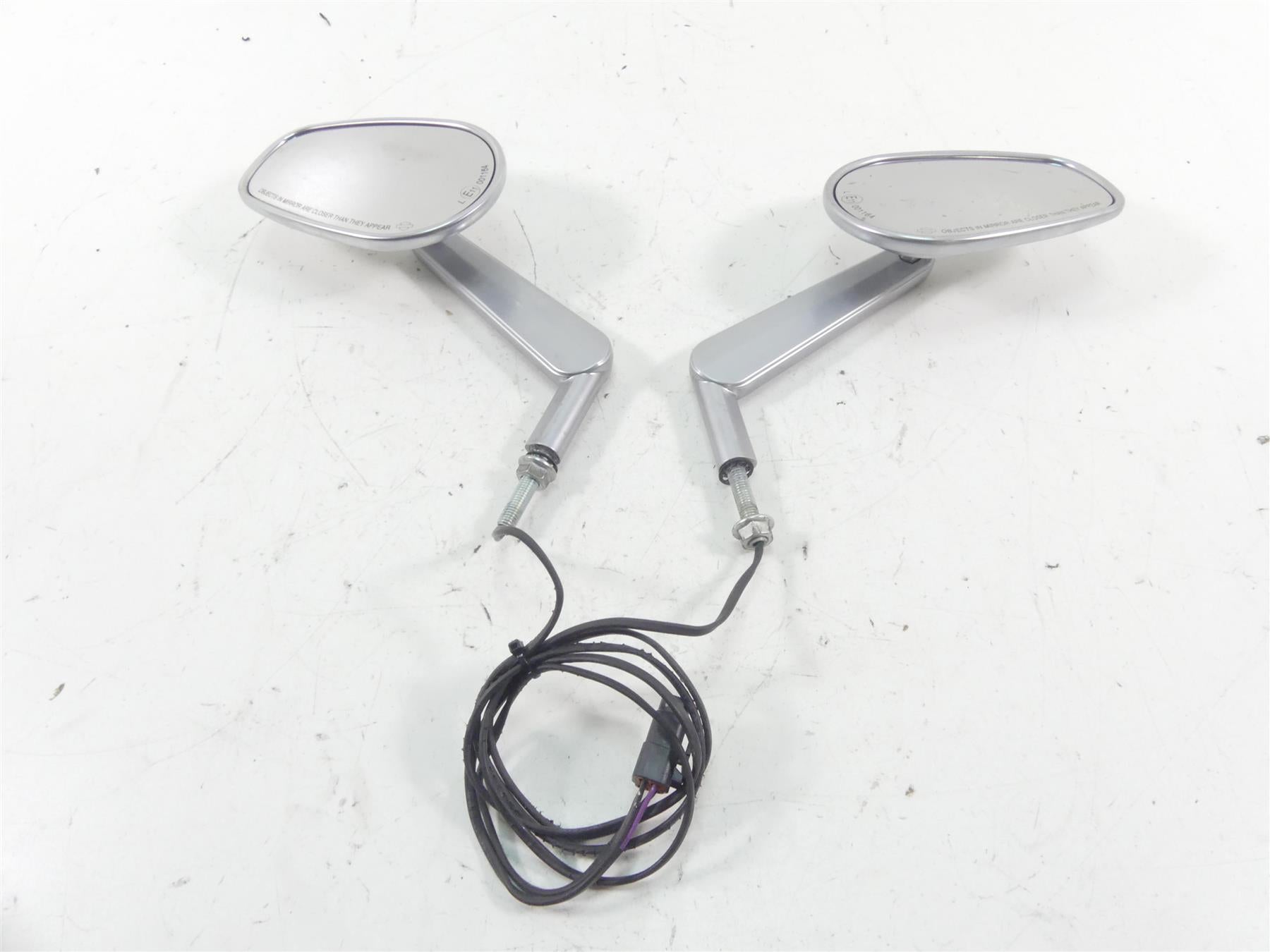 2012 Harley VRSCF Muscle Rod Rear View Mirrors Turn Signal Blinker Set 69395-09A | Mototech271