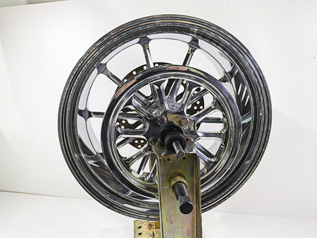 2004 Big Dog Chopper Straight Billet Rear Wheel Rim & Pulley 8.5x18 65T Pulley {{ shop.shopifyCountryName }} - Mototech271