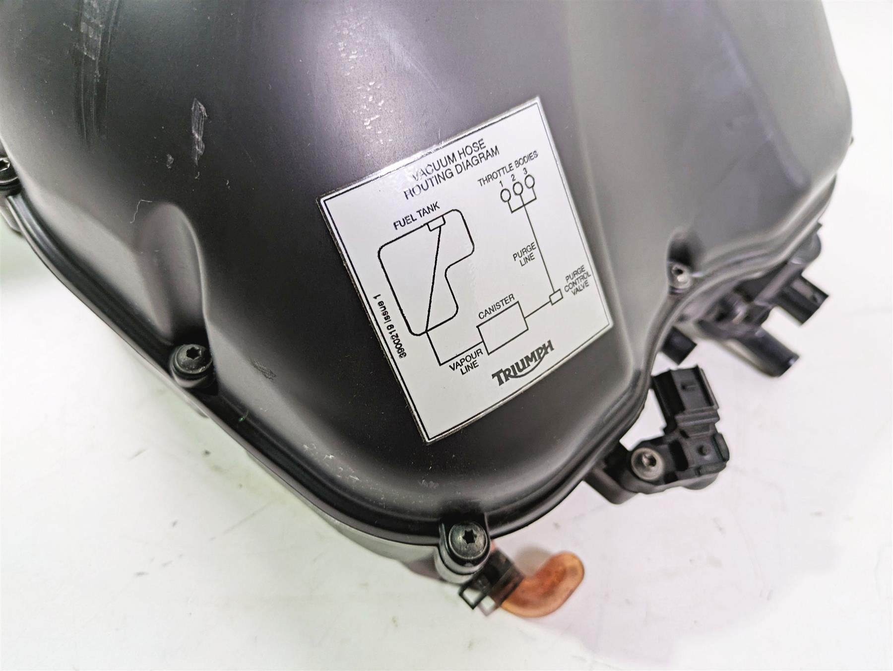 2013 Triumph Tiger 1215 Explorer Air Box Cleaner Breather & Tubes Set T2209550 {{ shop.shopifyCountryName }} - Mototech271