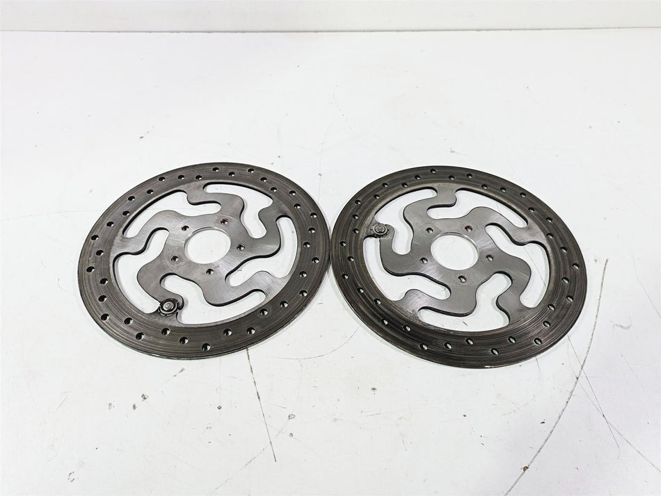 2008 Harley Touring FLHTP Electra Glide Front Brake Rotor Disc Set 41808-08A {{ shop.shopifyCountryName }} - Mototech271