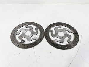2008 Harley Touring FLHTP Electra Glide Front Brake Rotor Disc Set 41808-08A | Mototech271