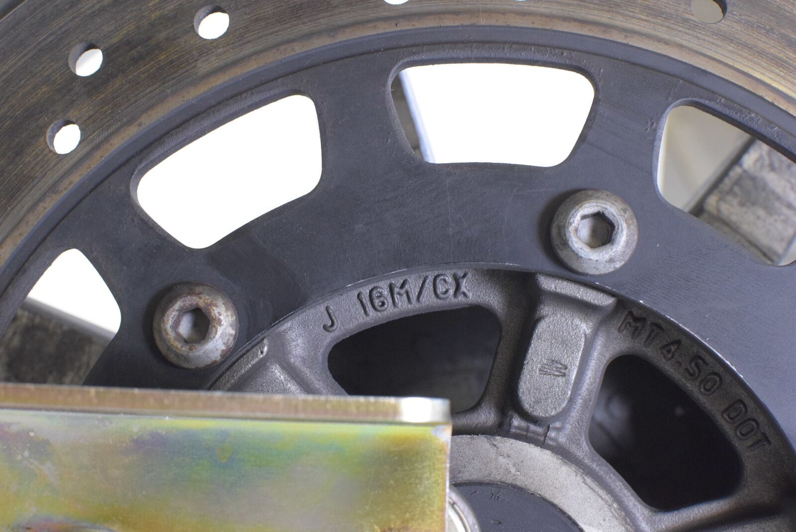 2009 Yamaha XVS1300 V-Star Tourer Straight Rear Wheel Rim 16x4.5 3D8-25338-00-MA {{ shop.shopifyCountryName }} - Mototech271