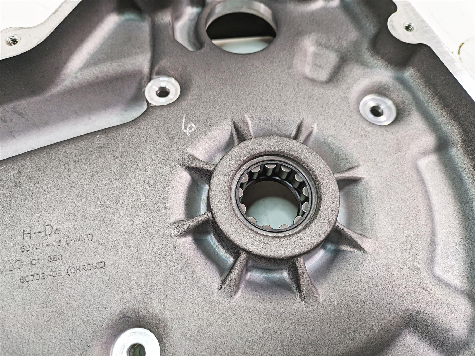 2009 Harley FXCWC Softail Rocker C Inner Primary Drive Clutch Cover 60701-08 {{ shop.shopifyCountryName }} - Mototech271