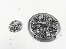 Load image into Gallery viewer, Harley Davidson Twin Cam Skull Seven Deadly Sins Aged Aluminum Derby &amp; Cam Cover | Mototech271

