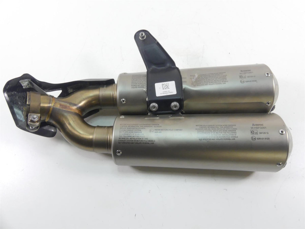 2022 Indian FTR1200 S Akrapovic Titanium Exhaust Muffler Pipe Set 1263584-864 {{ shop.shopifyCountryName }} - Mototech271