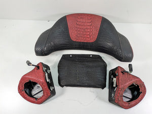 09-13 Harley Touring Alligator Skin Trunk Backrest & Speaker Housings 52950-10