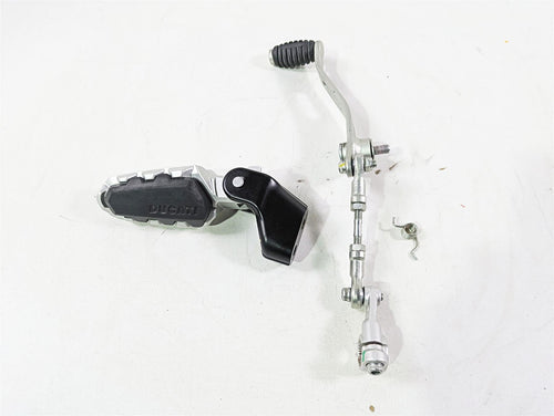 2022 Ducati Scrambler Desert Sled Left Front Foot Peg Mount & Shifter 82433661A | Mototech271