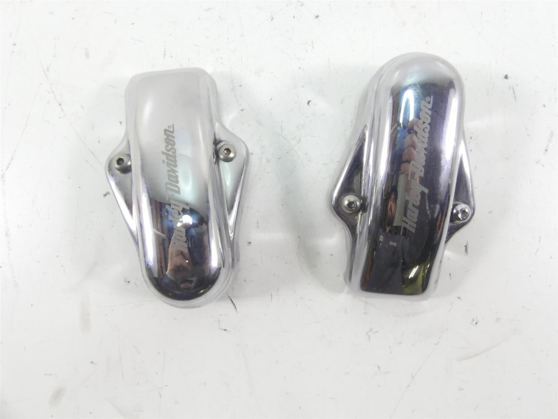 2004 Harley Softail FXSTD SE CVO Deuce Rear Chrome Axle Nut Covers 44500-03B {{ shop.shopifyCountryName }} - Mototech271