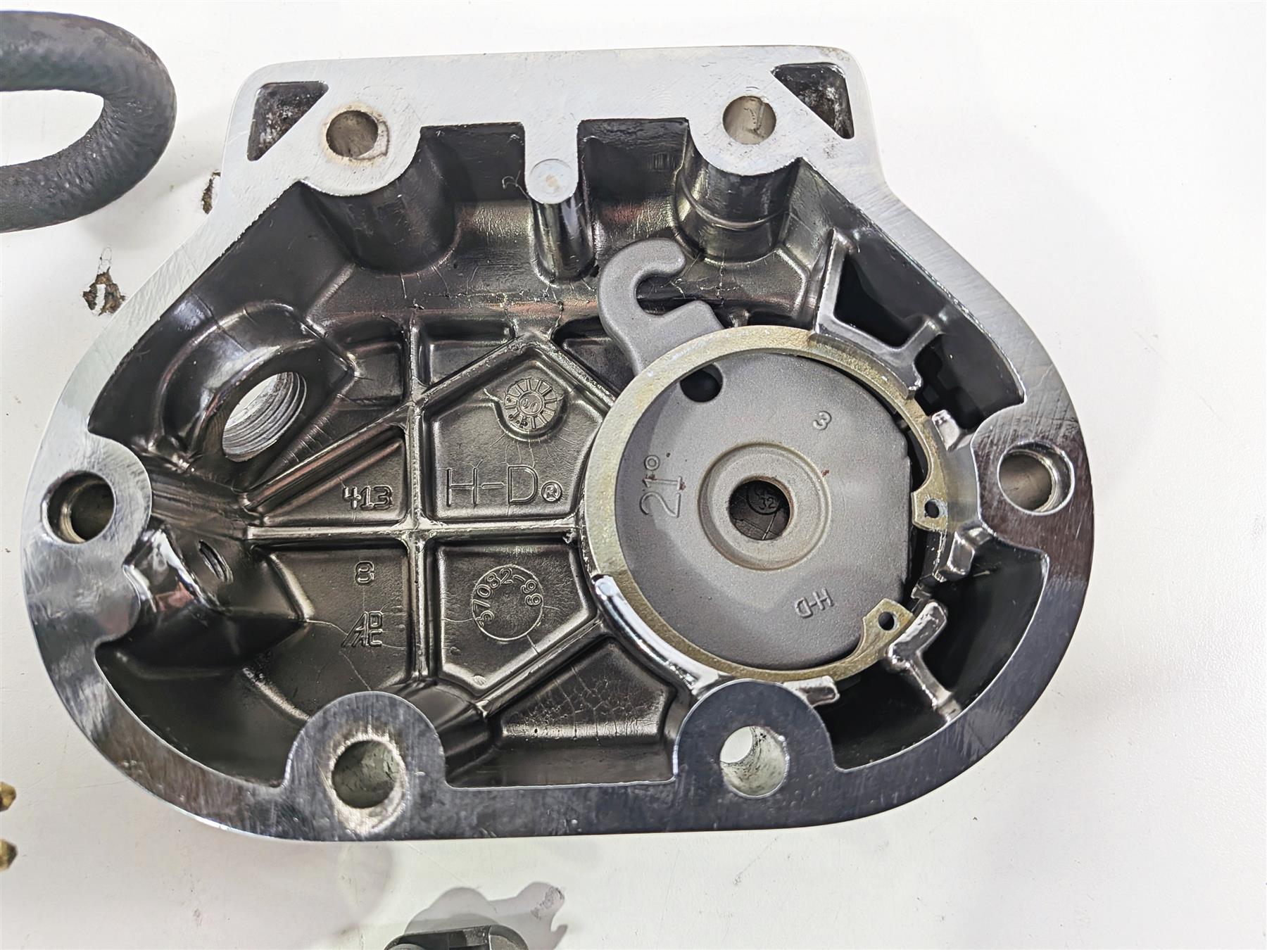 2000 Harley Touring FLHRCI Road King Transmission Chrome Cover Set 34465-98 {{ shop.shopifyCountryName }} - Mototech271