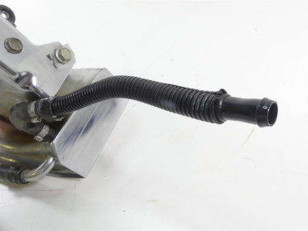 2004 Harley Softail FLSTFI Fat Boy Chrome Oil Tank Reservoir + Hoses 62498-00A {{ shop.shopifyCountryName }} - Mototech271