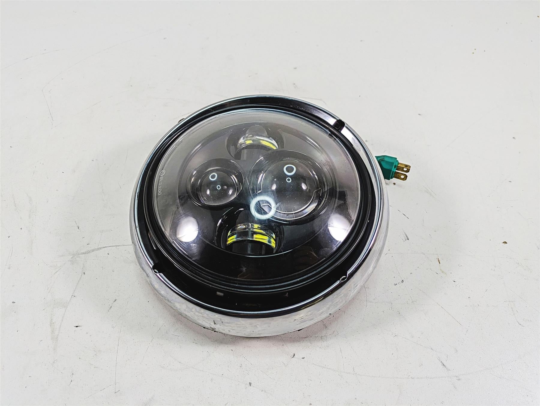 2012 Harley FLD Dyna Switchback Led Headlight + Oem Chrome Ring 67712-83B {{ shop.shopifyCountryName }} - Mototech271
