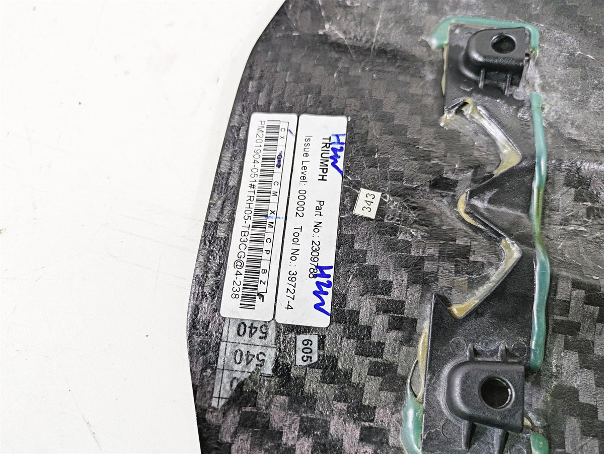 2020 Triumph Daytona 765 Moto2 Rear Lower Carbon Fender Cover -Damage T2309788 {{ shop.shopifyCountryName }} - Mototech271