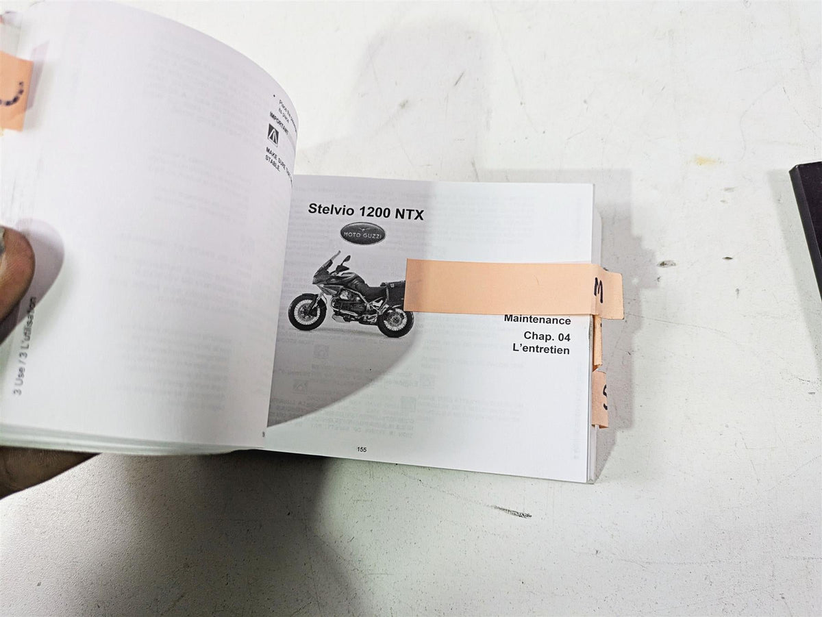 2016 Moto Guzzi Stelvio 1200 8V NTX Owners Manual Booklet GU00979748 B043198 {{ shop.shopifyCountryName }} - Mototech271