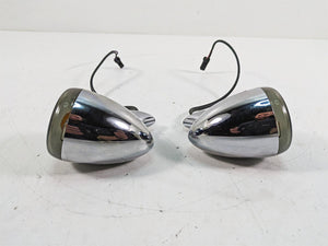 2009 Harley Dyna FXDFSE CVO Fat Bob Rear Smoked Blinker Turn Signal Set 69196-03