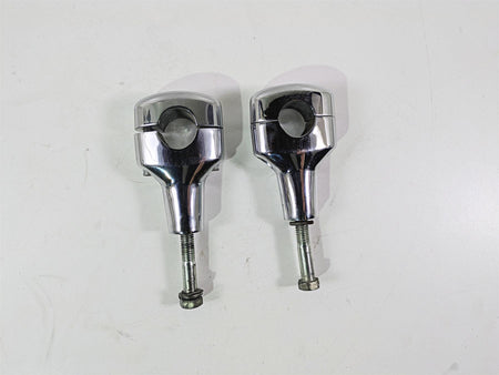 2008 Harley FXCWC Softail Rocker Oem Chrome Fat Bar 3.6" Riser Set 56916-07 {{ shop.shopifyCountryName }} - Mototech271
