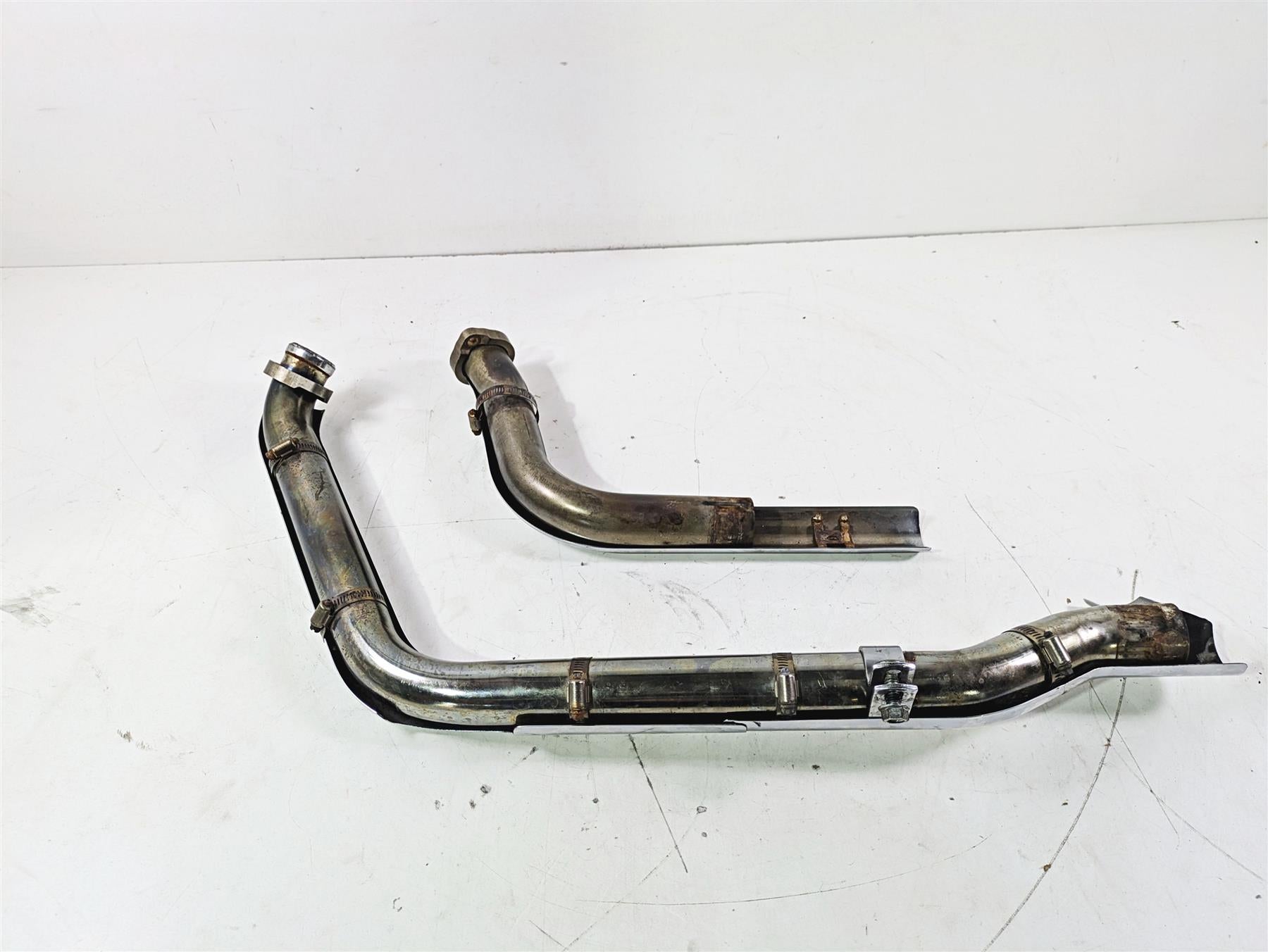 2004 Harley Softail FLSTF Fat Boy Stock Exhaust Header Manifold Set 65499-00A {{ shop.shopifyCountryName }} - Mototech271